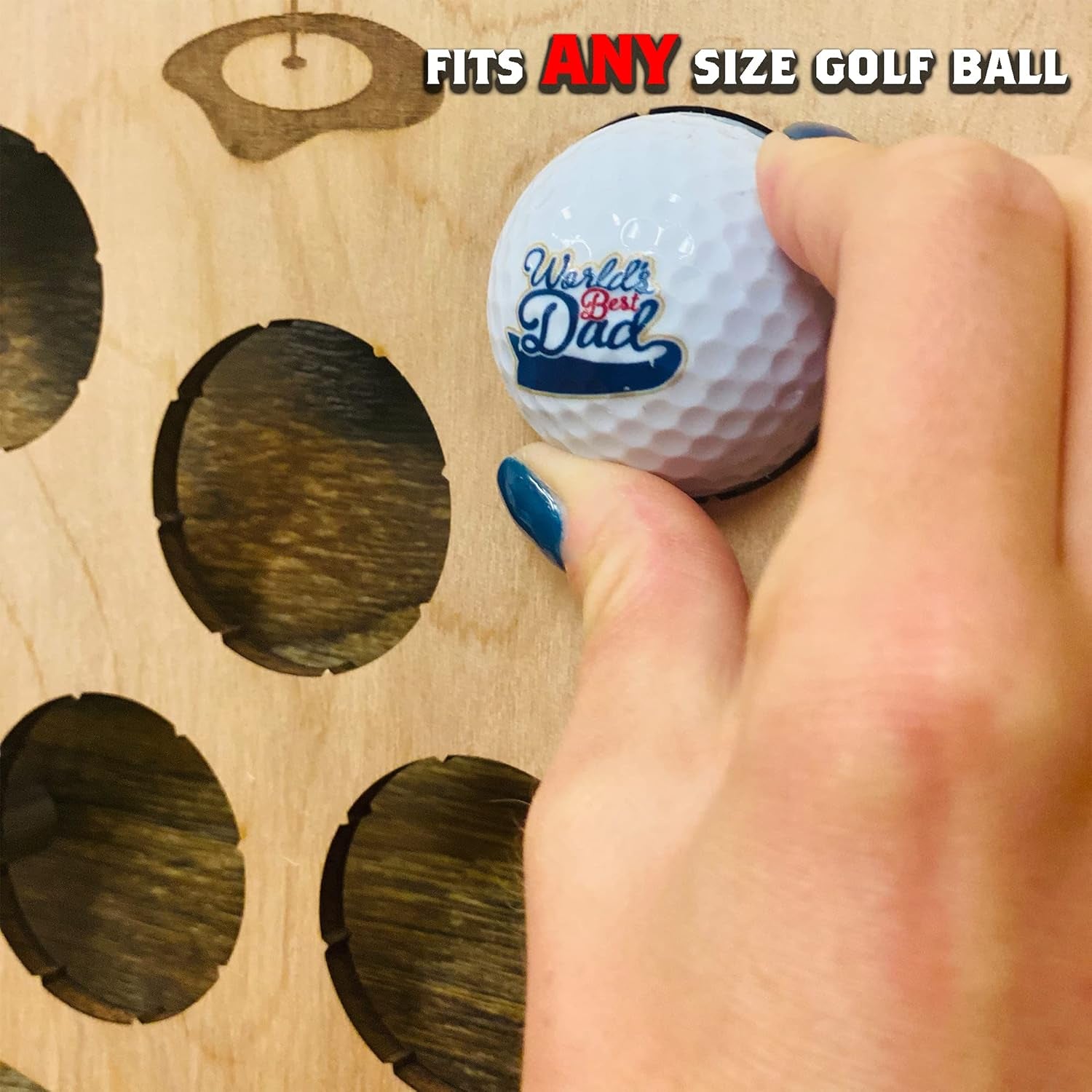 Golf Ball Display Holder Collector’S Case Holds 19 Golf Balls Wall Mount Decor